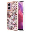 For Motorola Moto G04 4G / G24 4G Electroplating IMD TPU Phone Case(Pink Scales) - 1