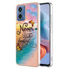 For Motorola Moto G34 Electroplating IMD TPU Phone Case(Dream Butterfly) - 1