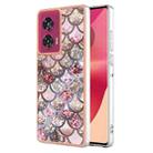 For Motorola Edge 50 Fusion Electroplating IMD TPU Phone Case(Pink Scales) - 1