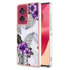 For Motorola Edge 50 Fusion Electroplating IMD TPU Phone Case(Purple Flower) - 1