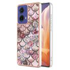 For Motorola Moto G85 Electroplating IMD TPU Phone Case(Pink Scales) - 1