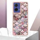 For Motorola Moto G85 Electroplating IMD TPU Phone Case(Pink Scales) - 2