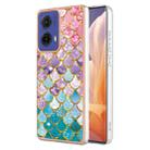 For Motorola Moto G85 Electroplating IMD TPU Phone Case(Colorful Scales) - 1