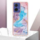 For Motorola Moto G85 Electroplating IMD TPU Phone Case(Blue Marble) - 2