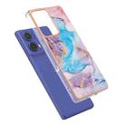 For Motorola Moto G85 Electroplating IMD TPU Phone Case(Blue Marble) - 3