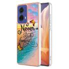 For Motorola Moto G85 Electroplating IMD TPU Phone Case(Dream Butterfly) - 1