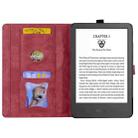 For Amazon Kindle Paperwhite 12th 2024 Cartoon Sakura Cat Embossed Leather Tablet Case(Red) - 3