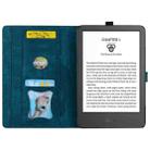 For Amazon Kindle Paperwhite 12th 2024 Cartoon Sakura Cat Embossed Leather Tablet Case(Blue) - 3