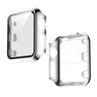For Apple Watch Series 3 & 2 & 1  42mm Electroplated PC Case + Tempered Film Integrated Protective Cover(Silver) - 1