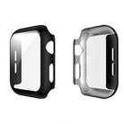 For Apple Watch Series 5 & 4 44mm Electroplated PC Case + Tempered Film Integrated Protective Cover(Black) - 1