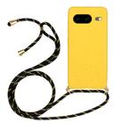 For Google Pixel 8 Wheat Straw Material + TPU Protective Case with Lanyard(Yellow) - 1