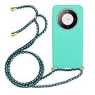 For Huawei Mate 60 Wheat Straw Material + TPU Protective Case with Lanyard(Green) - 1