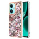 For OnePlus Nord CE3 Electroplating IMD TPU Phone Case(Pink Scales) - 1