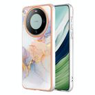 For Huawei Mate 60 Pro Electroplating IMD TPU Phone Case(White Marble) - 1