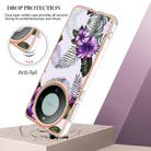 For Huawei Mate 60 Pro Electroplating IMD TPU Phone Case(Purple Flower) - 3