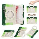For Samsung Galaxy Tab S9+ Armor Portable Rotating Ring Holder Silicone Tablet Case(Colorful Green) - 1