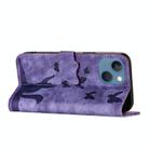 For iPhone 13 mini Butterfly Cat Embossing Flip Leather Phone Case(Purple) - 5