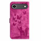 For iPhone 17 Air Butterfly Cat Embossing Flip Leather Phone Case(Pink) - 3