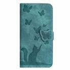For iPhone 17 Air Butterfly Cat Embossing Flip Leather Phone Case(Wathet) - 2