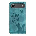 For iPhone 17 Air Butterfly Cat Embossing Flip Leather Phone Case(Wathet) - 3