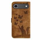 For iPhone 17 Air Butterfly Cat Embossing Flip Leather Phone Case(Brown) - 3
