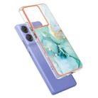 For Motorola Edge 50 Pro Electroplating Marble Dual-side IMD Phone Case(Green 003) - 3