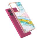 For Motorola Edge 50 Fusion Electroplating Marble Dual-side IMD Phone Case(Green 004) - 3