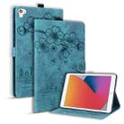 For iPad Pro 9.7 / 9.7 2018 / 2017 Cartoon Sakura Cat Embossed Smart Leather Tablet Case(Green) - 1