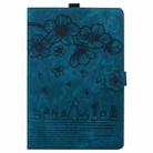 For iPad Pro 11 2024 Cartoon Sakura Cat Embossed Smart Leather Tablet Case(Blue) - 2