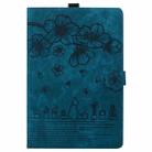 For iPad Pro 13 2024 Cartoon Sakura Cat Embossed Smart Leather Tablet Case(Blue) - 2