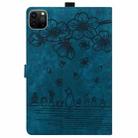 For iPad Pro 13 2024 Cartoon Sakura Cat Embossed Smart Leather Tablet Case(Blue) - 3