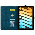 For iPad mini 6 / mini 2024 Cartoon Sakura Cat Embossed Smart Leather Tablet Case(Blue) - 3