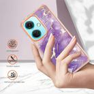 For OnePlus Nord CE3 Electroplating Marble Dual-side IMD Phone Case(Purple 002) - 4