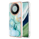 For Huawei Mate 60 Pro Electroplating Marble Dual-side IMD Phone Case(Green 003) - 1