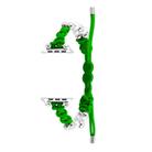 For Apple Watch Series 9 45mm Paracord Row Beads Drawstring Braided Watch Band(Green) - 1