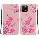 For Huawei nova Y61 / Enjoy 50z Crystal Texture Colored Drawing Leather Phone Case(Cherry Blossoms) - 1