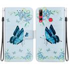 For Huawei P Smart Z / Y9 Prime Crystal Texture Colored Drawing Leather Phone Case(Blue Pansies) - 1