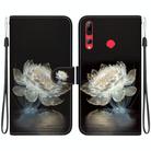 For Huawei P Smart+ 2019 Crystal Texture Colored Drawing Leather Phone Case(Crystal Peony) - 1