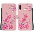 For Huawei P30 Lite / nova 4e Crystal Texture Colored Drawing Leather Phone Case(Cherry Blossoms) - 1