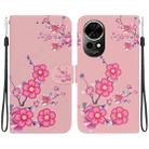 For Huawei nova 12 Crystal Texture Colored Drawing Leather Phone Case(Cherry Blossoms) - 1