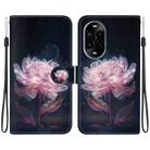 For Huawei nova 13 Pro Crystal Texture Colored Drawing Leather Phone Case(Purple Peony) - 1