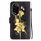 For Huawei nova 13 Pro Crystal Texture Colored Drawing Leather Phone Case(Gold Butterfly Rose) - 3