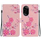 For Huawei nova 13 Pro Crystal Texture Colored Drawing Leather Phone Case(Cherry Blossoms) - 1