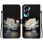 For Honor 90 Lite Crystal Texture Colored Drawing Leather Phone Case(Crystal Peony) - 1