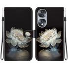 For Honor 70 Crystal Texture Colored Drawing Leather Phone Case(Crystal Peony) - 1