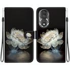 For Honor 80 Crystal Texture Colored Drawing Leather Phone Case(Crystal Peony) - 1