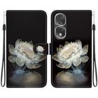 For Honor 80 Pro Crystal Texture Colored Drawing Leather Phone Case(Crystal Peony) - 1