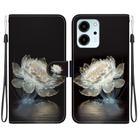 For Honor 80 SE Crystal Texture Colored Drawing Leather Phone Case(Crystal Peony) - 1