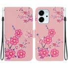 For Honor 80 SE Crystal Texture Colored Drawing Leather Phone Case(Cherry Blossoms) - 1