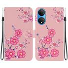 For Honor X7 Crystal Texture Colored Drawing Leather Phone Case(Cherry Blossoms) - 1